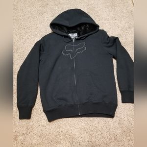 Mens Fox Racing Black heavy lined sweatshirt